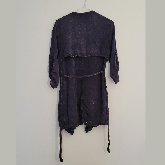 Lee Cooper Outer Wear Cardigan. Size Mudium, M. Washed Black with Brown color - Picture 2 of 5